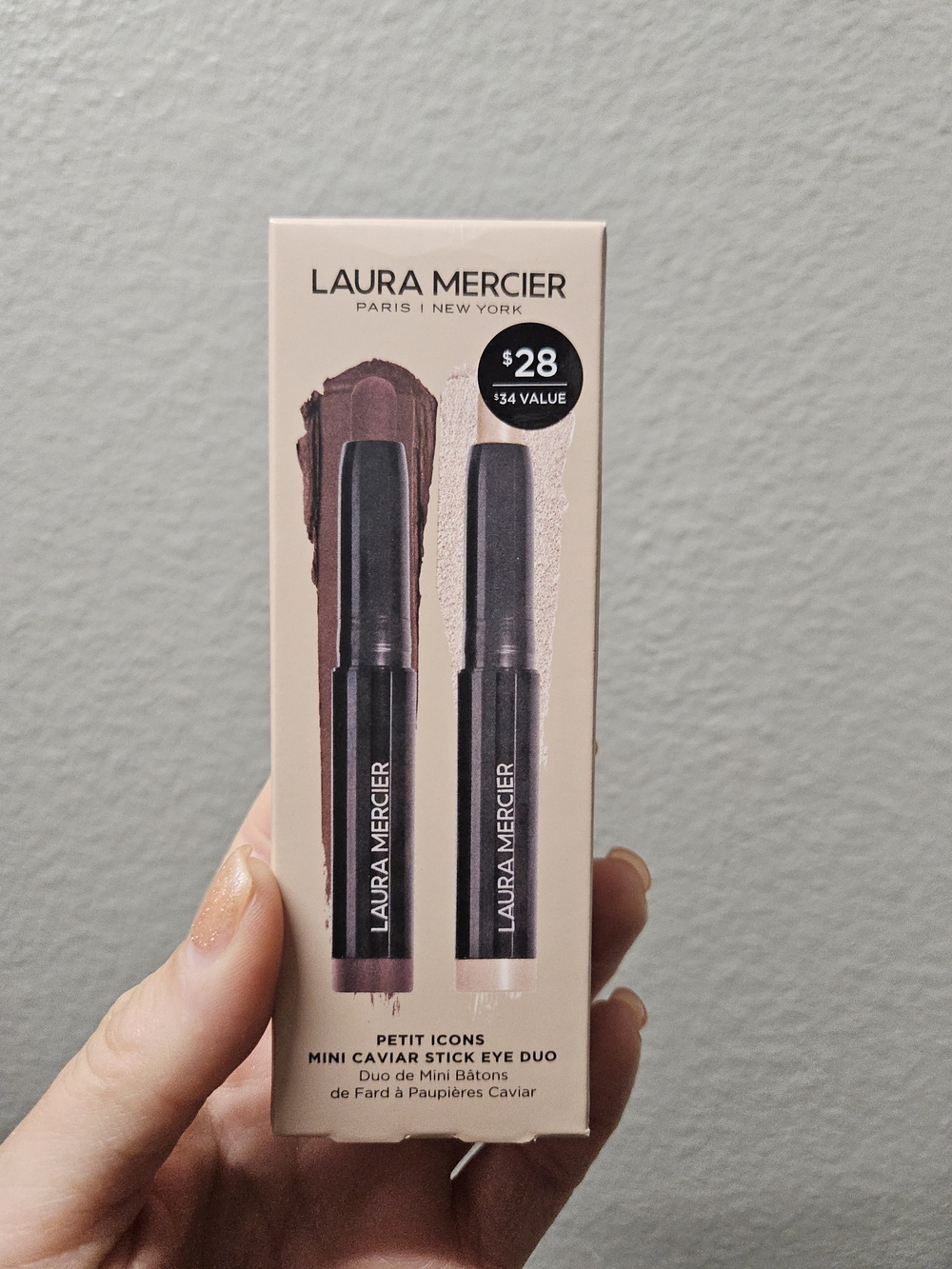 🎁 3/$36 laura mercier Mini Caviar Stick Eye Duo — Mauve & Champagne